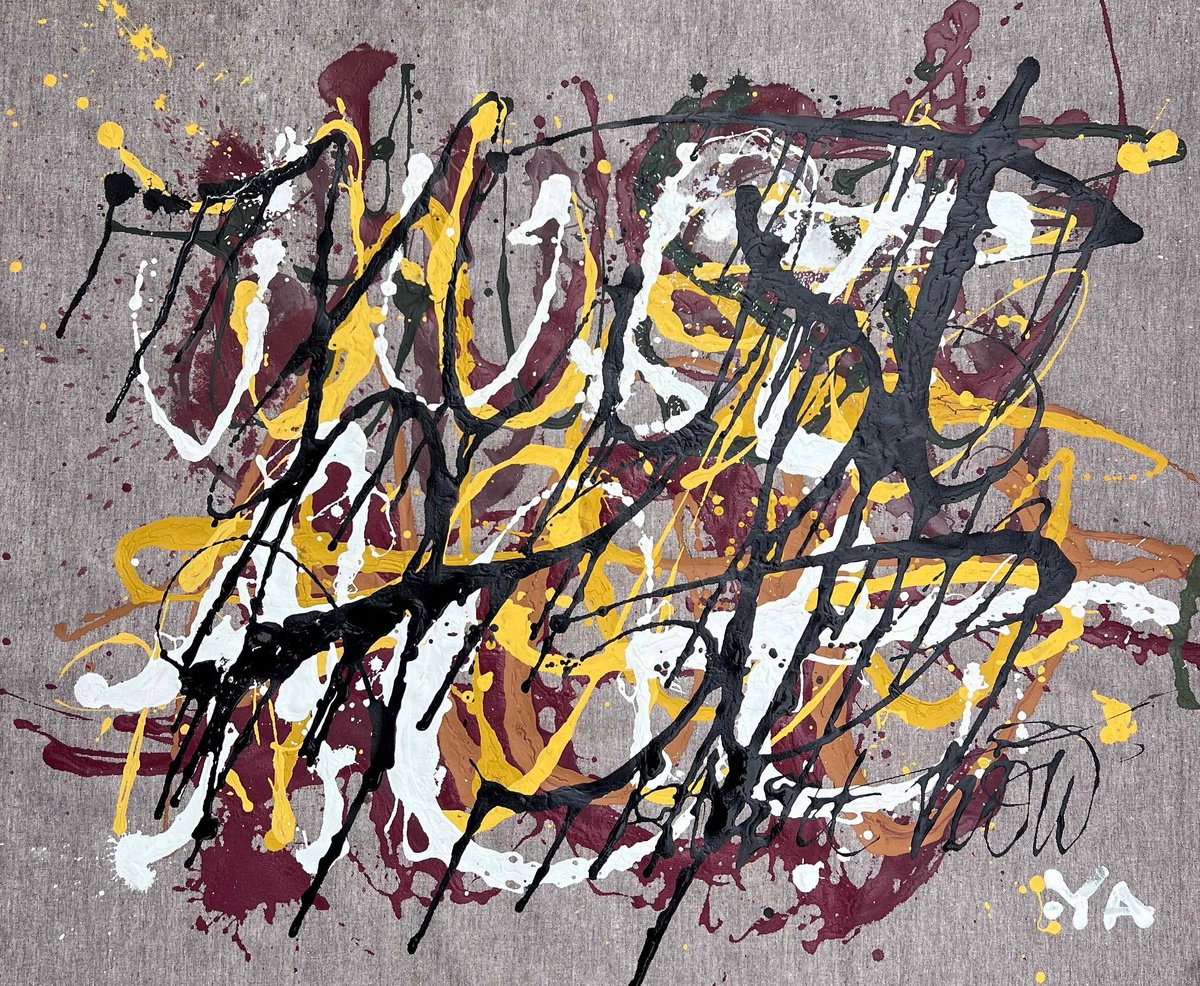 Acrylic Painting , Just Act - Yellow By Bogdana Antoniuk, 41 X 35, Artwork For Sale On Artfinder