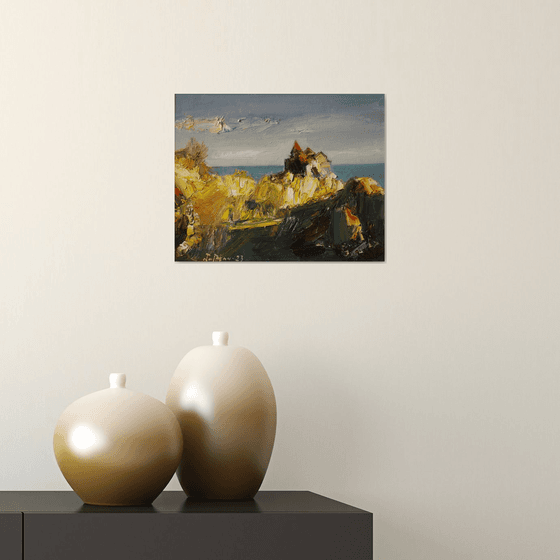 Armenian landscape 24x30cm, oil painting, palette knife