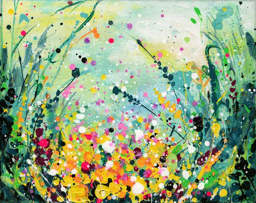 Floral Euphoria 2 -  Abstract Flower Painting  by Kathy Morton Stanion by Kathy Morton Stanion