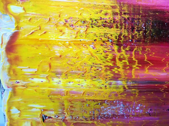 "Brave New World" - FREE USA SHIPPING + Special Price - Original PMS Abstract Oil Painting On Canvas - 36" x 18"