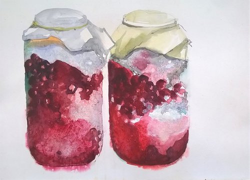 Cherries in sugar by Barbara Mazur