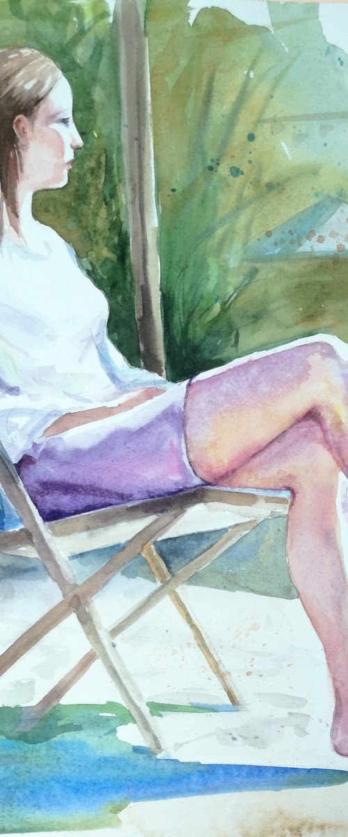 Summer heat by Olga Beliaeva Watercolour