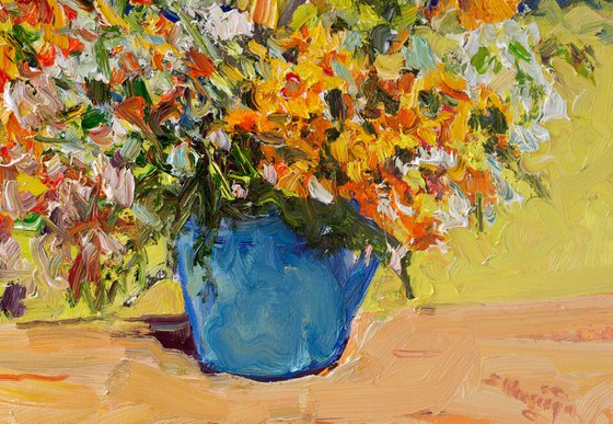 Morning. Wildflowers