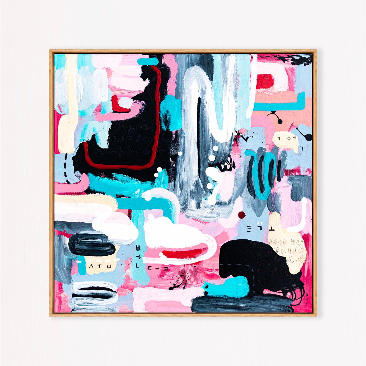 Abstract Acrylic Painting By Hyunah Kim, 21 X 21, Confinium I, Original Artwork