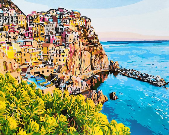 Italian town on mountain