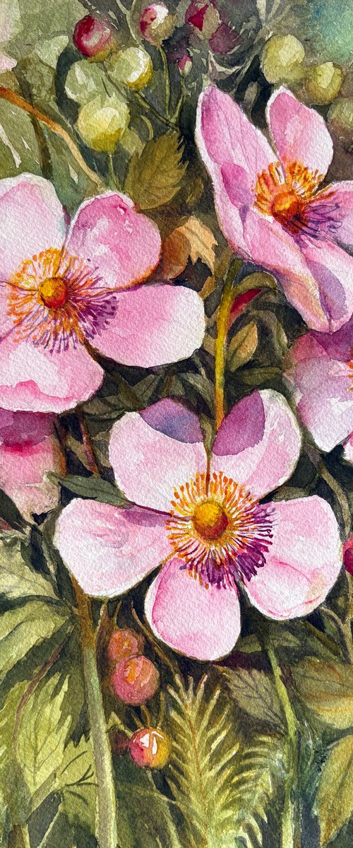 Anemones in the Garden by Arti Chauhan