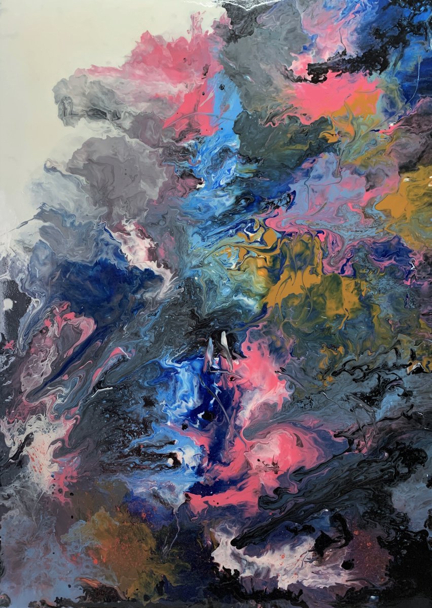 Galaxy. Abstract painting. by Vita Schagen
