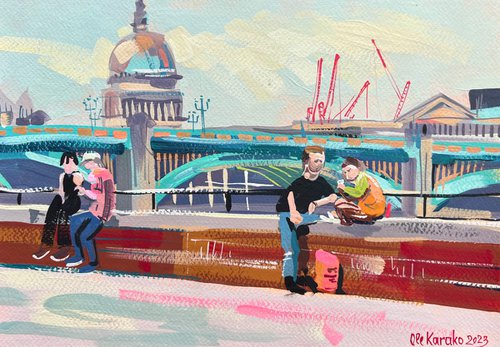 Riverside Along the Thames by Ole Karako