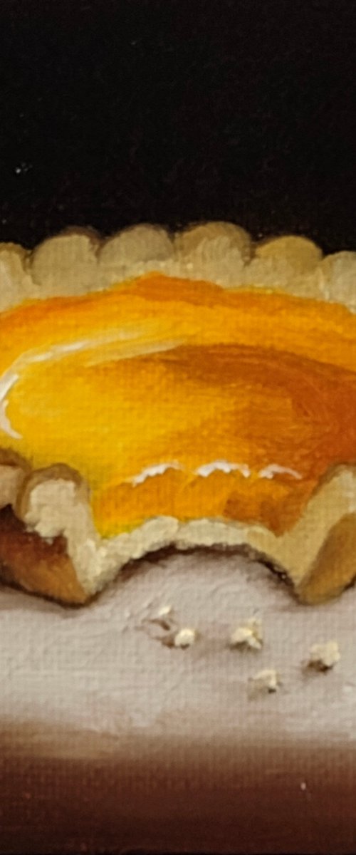 Little Apricot Jam tart still life by Jane Palmer Art