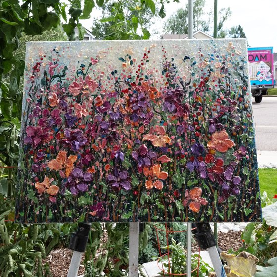 Impressionist Flower Field Art