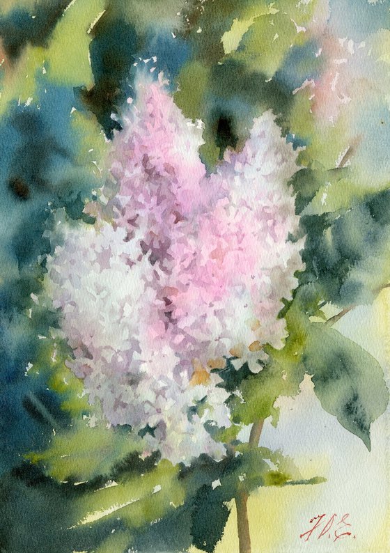 A branch of light lilac