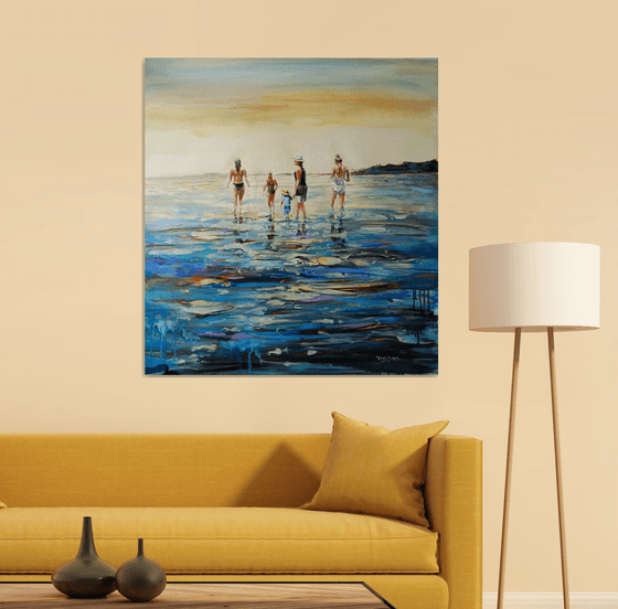 beach people - 37x40in