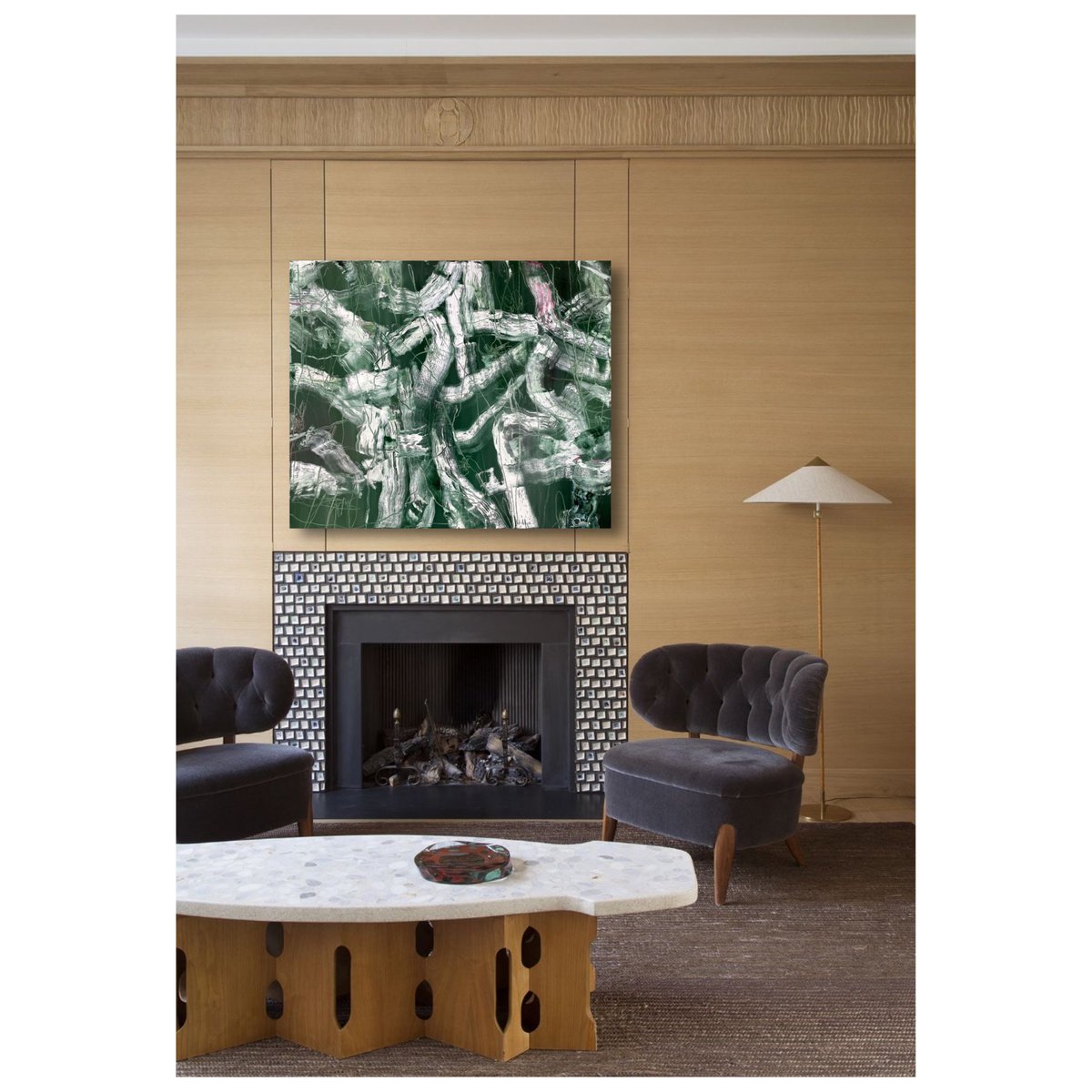 Abstract Oil Painting By Maria Esmar, 47 X 39", Native Treasures, Original Artwork