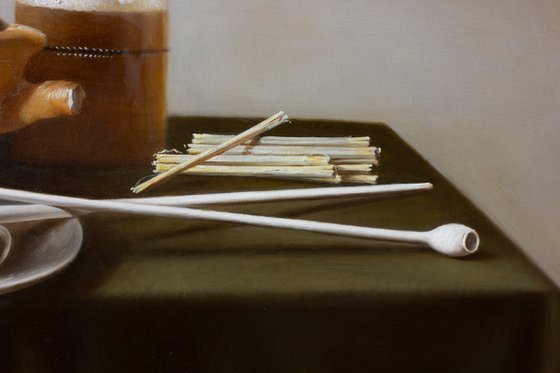 Master copy after Pieter Claesz - Still Life with Clay Pipes