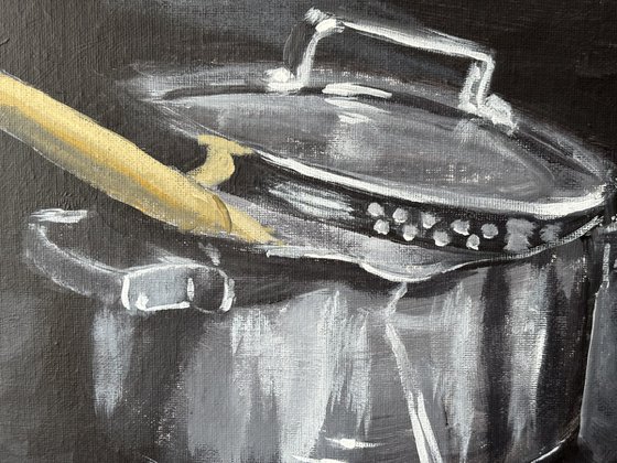 Stainless still pot. Still Life