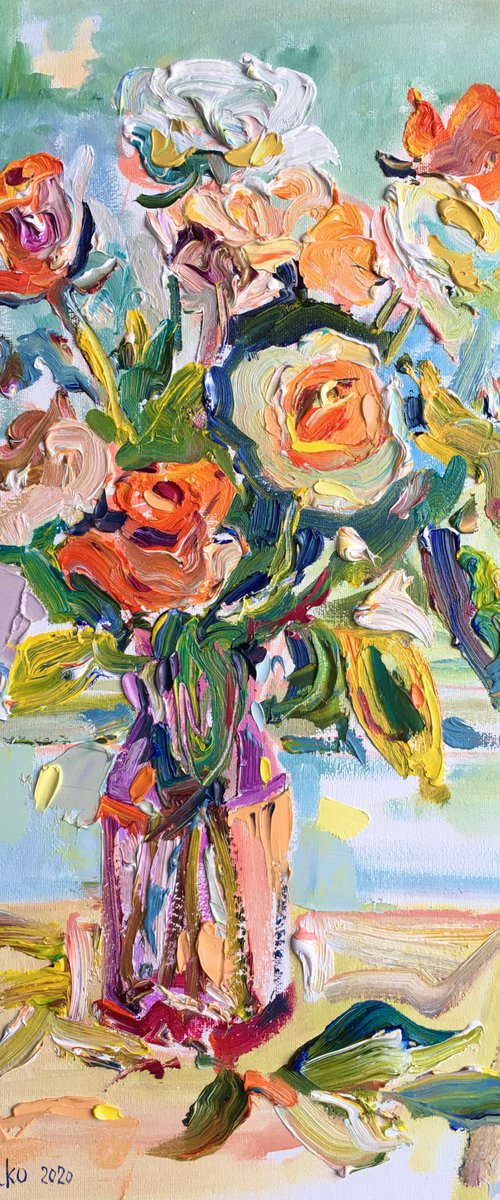 Pink Roses by Ole Karako