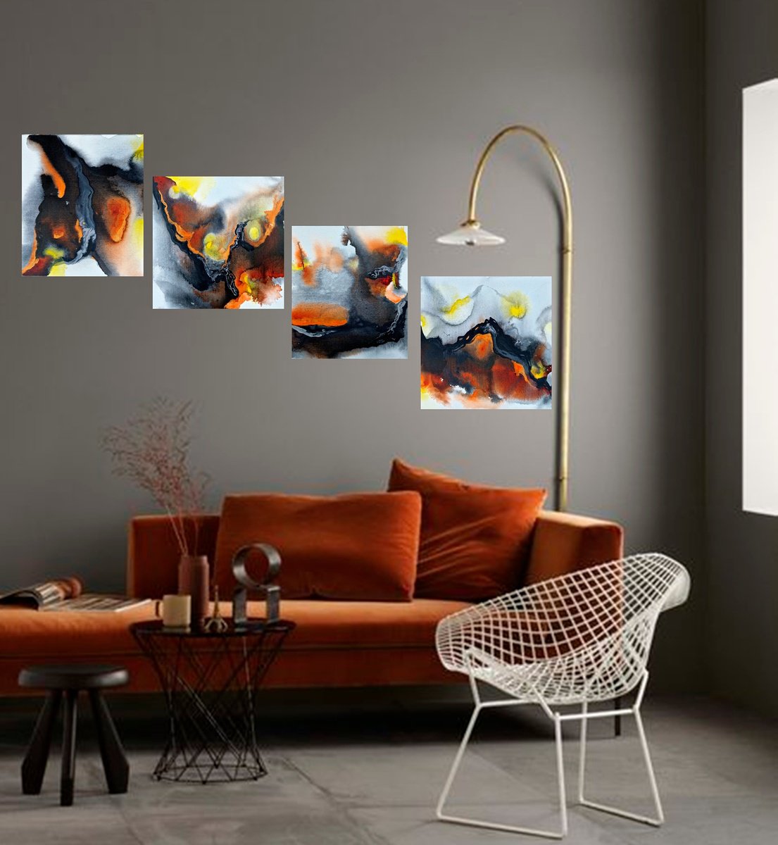 Impressionistic Abstract Acrylic Painting By Danijela Dan, 59 X 16, Transcended Boundaries - Earth, Original Artwork