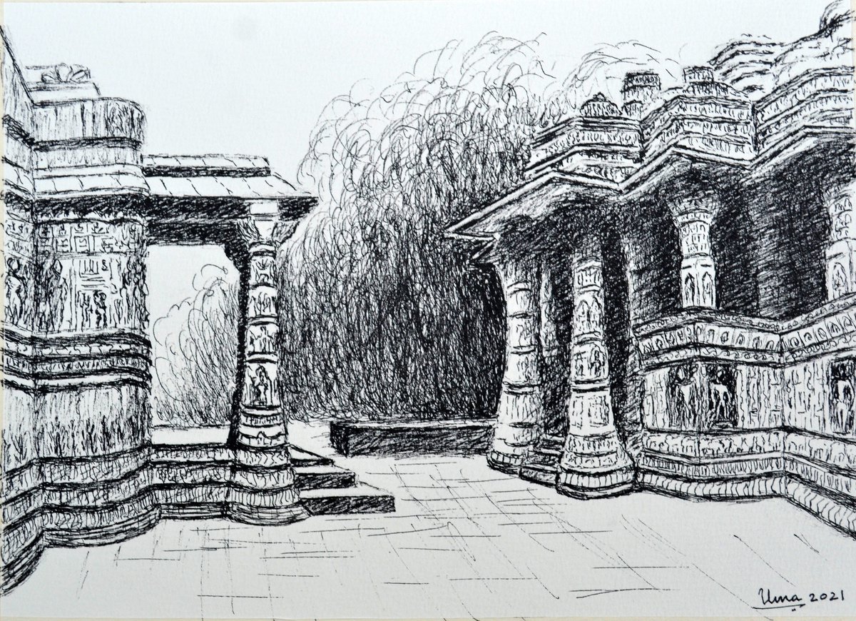 Sun Temple, Modhera, India 3 by Uma  Krishnamoorthy