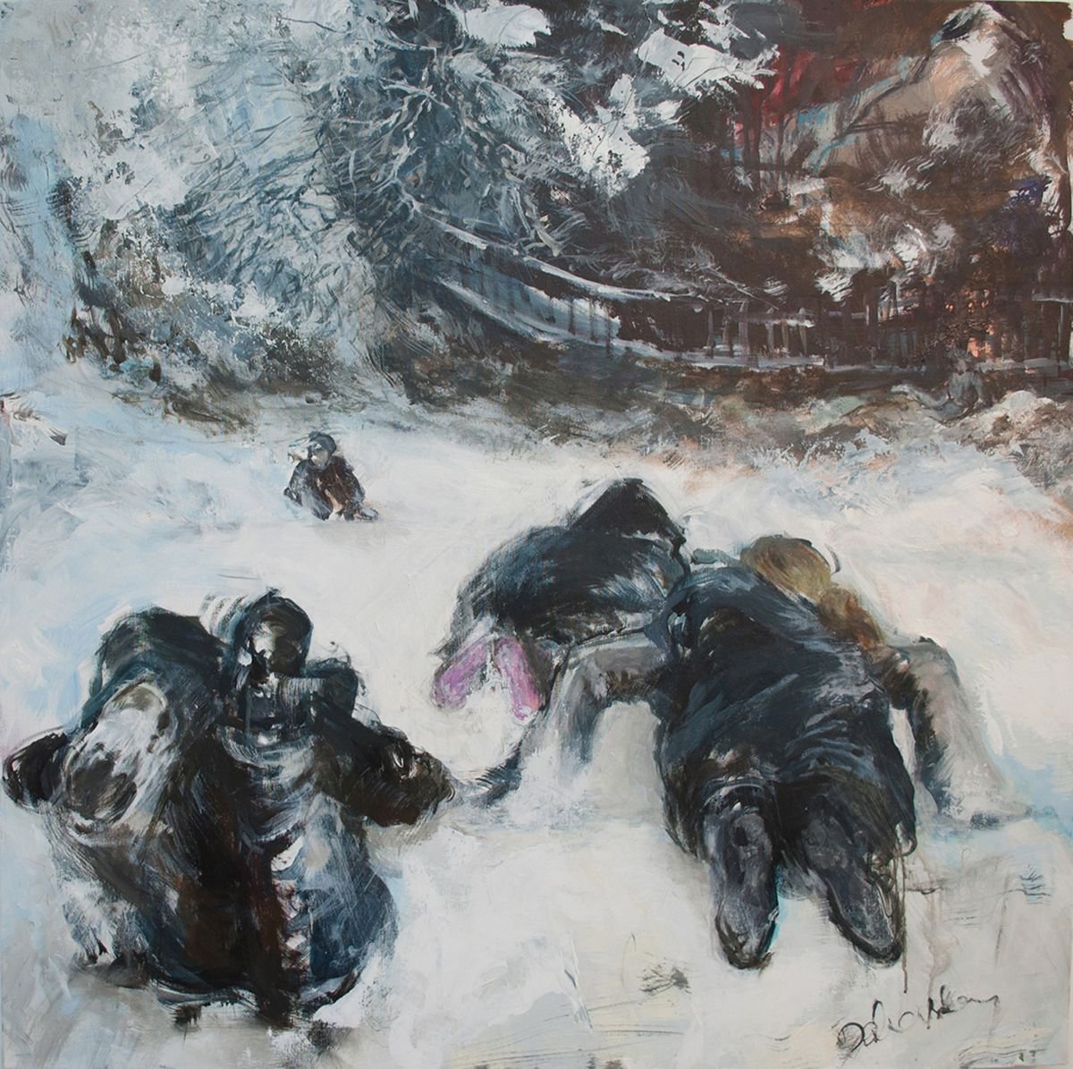 On the snow II by Agnieszka Dabrowska