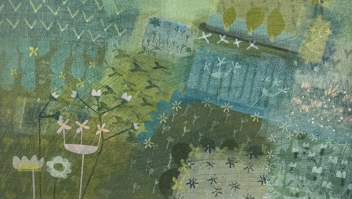 Illustrative Landscape Limited Edition Print By Sarah Broughton, 15 X 9", Cornwall In Summer I, Original Artwork