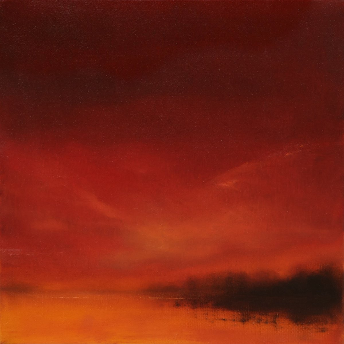 Impressionistic Landscape Oil Painting By Howard Sills, 12 X 12, Autumn