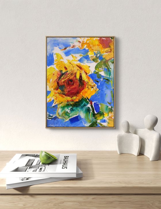 Sunflowers and sky