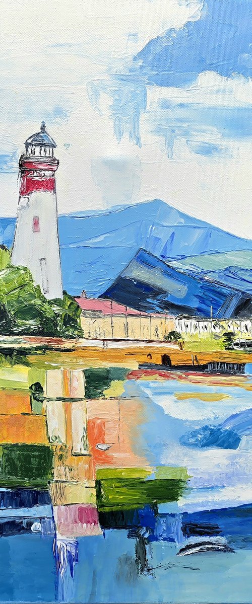 Lighthouse at the Old Danube by Anna Burger