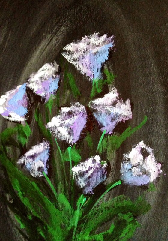 A Lavender and Grey Bouquet - Abstract