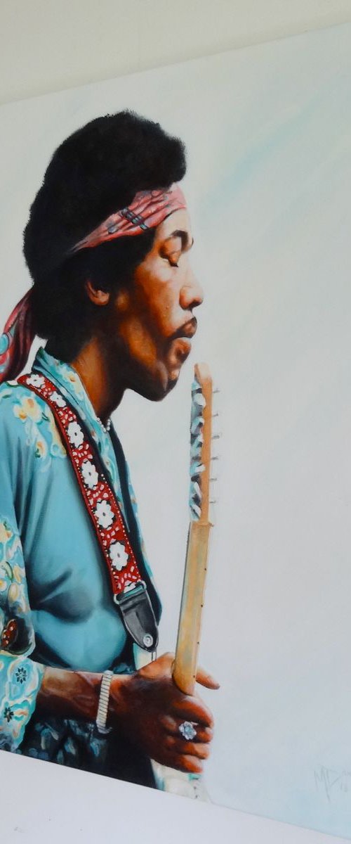 Jimi Hendrix commission by Mel Davies Original Art