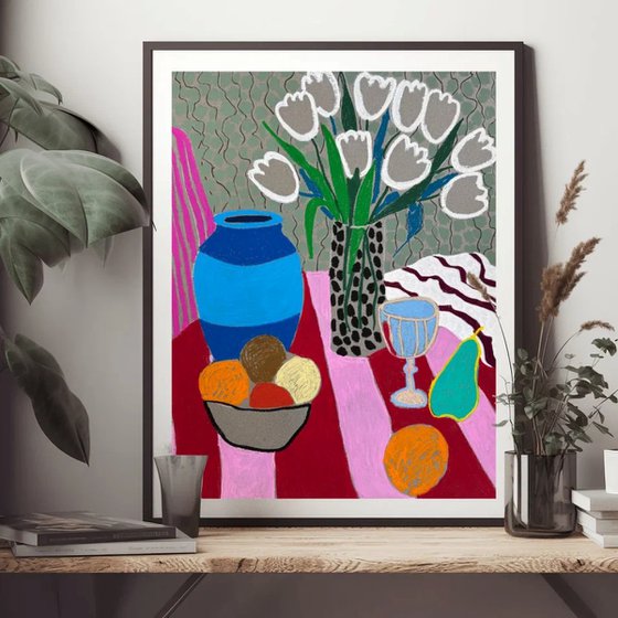 Tulips at the Quiet Table