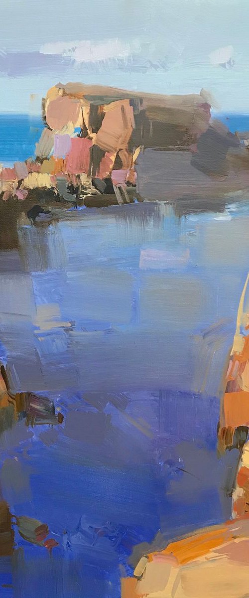 Cliffs, Original oil painting, Handmade artwork, One of a kind Signed by Vahe Yeremyan