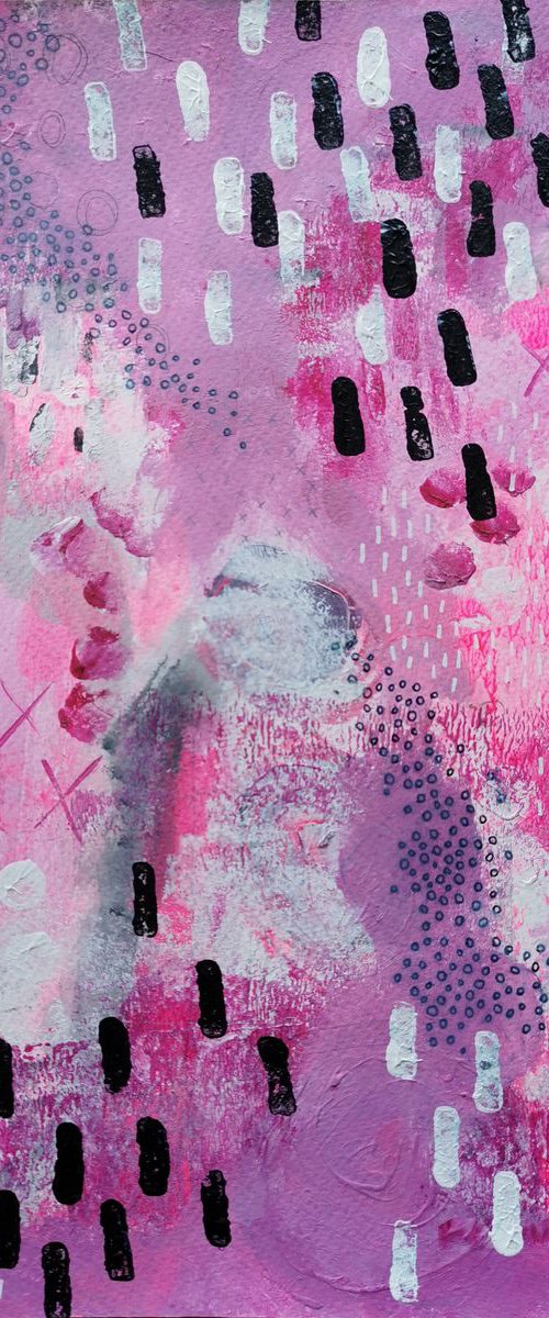 Pink abstract on A4 paper by Bex Parker
