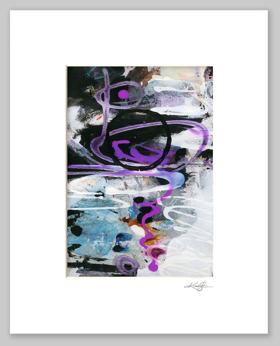 The Music In Abstract Collection 3 - 3 Abstract Paintings in mats by Kathy Morton Stanion