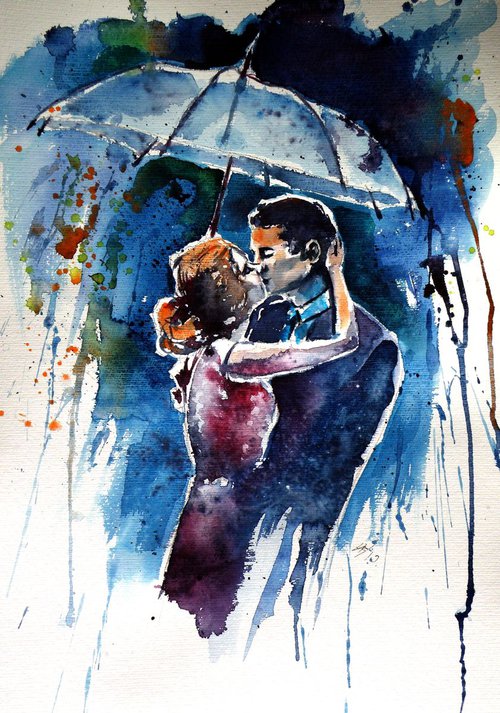 Kiss in the rain by Kovács Anna Brigitta