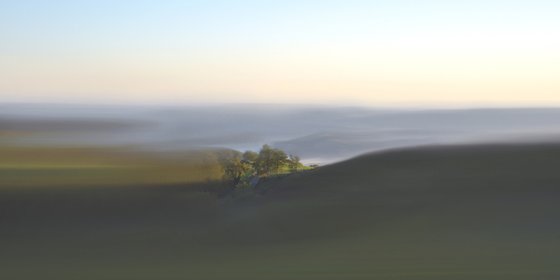 green mountains from the camino de Frances