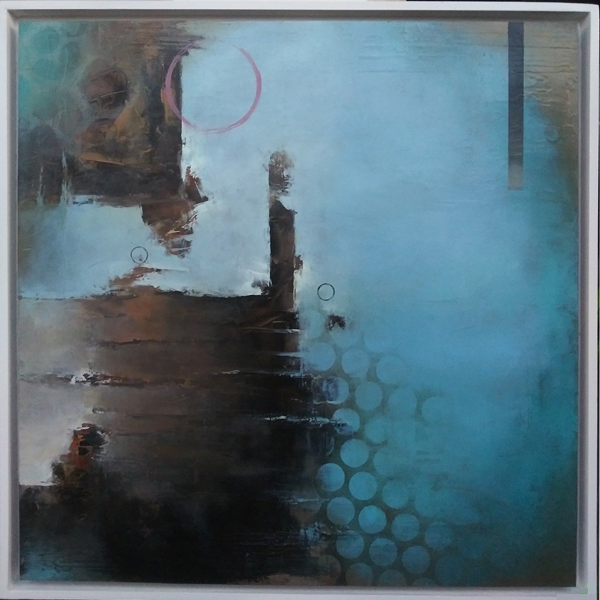 Organic Abstract Oil Painting By Christopher Scardino, 31 X 31, Submerged, Original Artwork