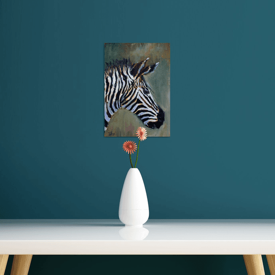 Zebra in profile