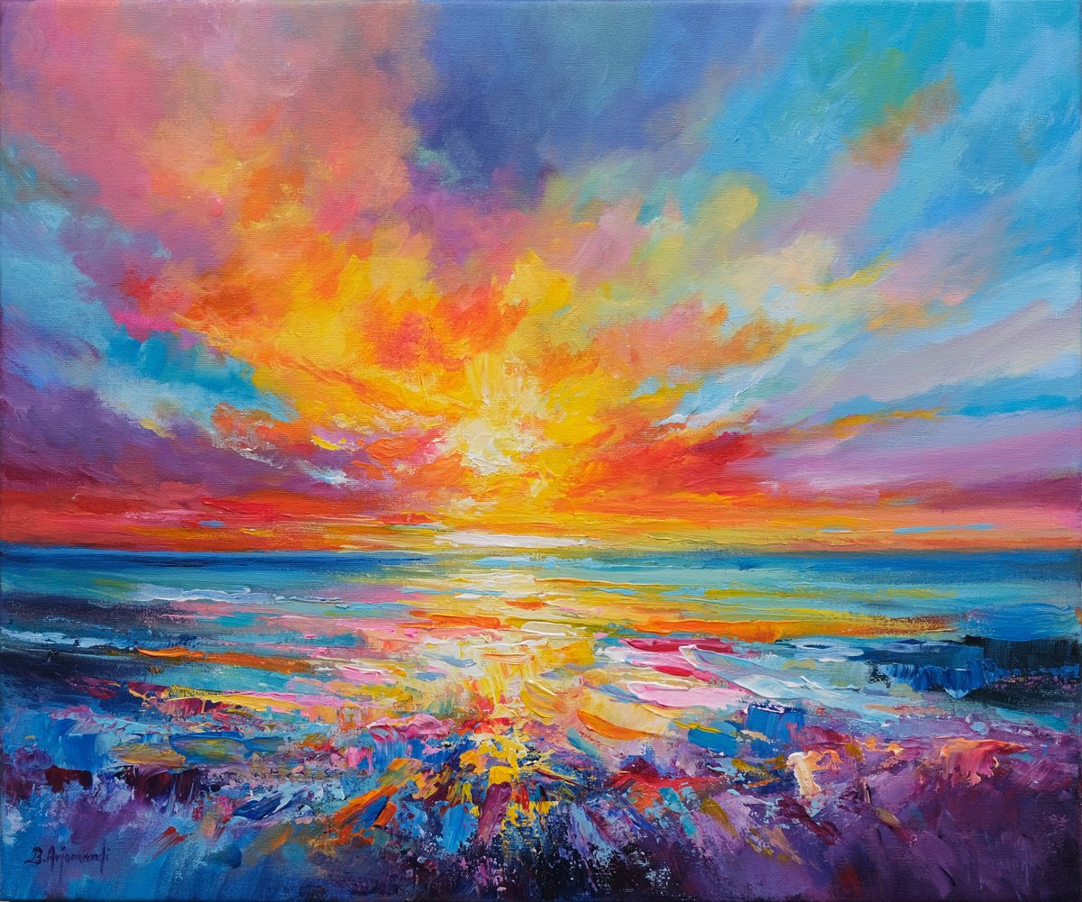 Majestic Sunset Seascape by Behshad Arjomandi
