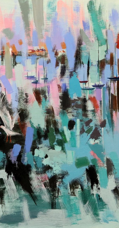 Memory of Rockport Harbor by Chin H Shin