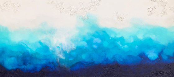 pacific in petrol and blues  (160 x 70 cm) Dee Brown