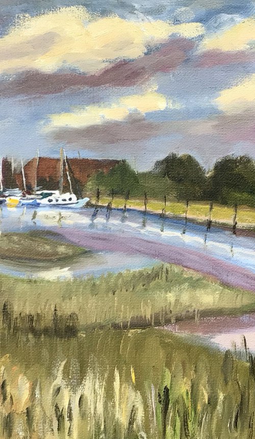 Oare creek view by Julian Lovegrove Art