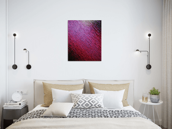 Iridescent pink red knife texture