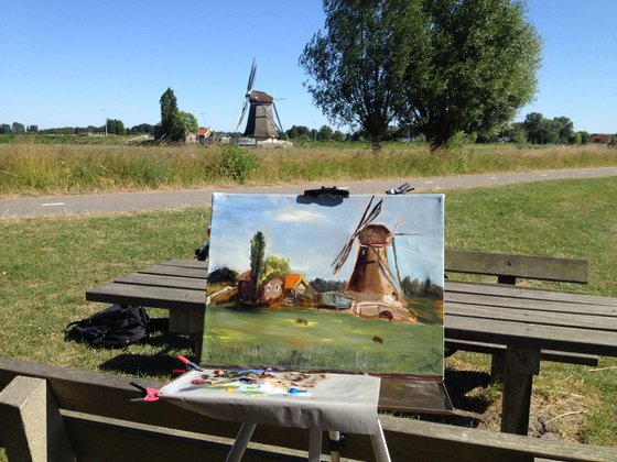 Landscape with a windmill