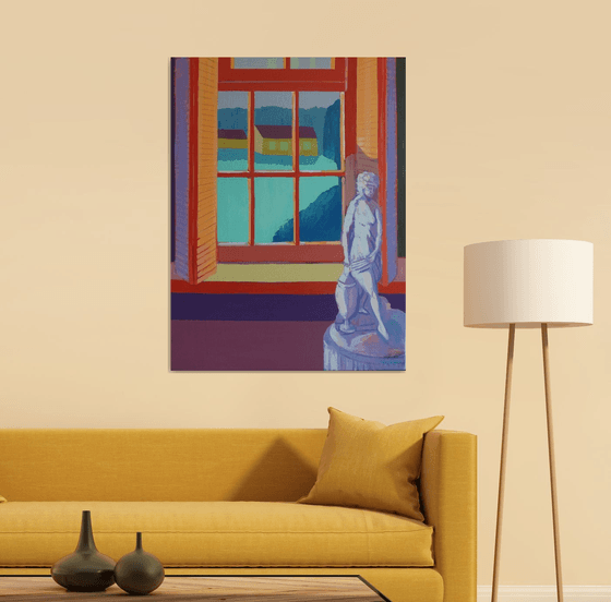 New York Interior with Statue