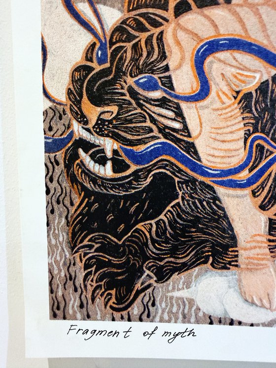 Fragment of myth Risograph Print