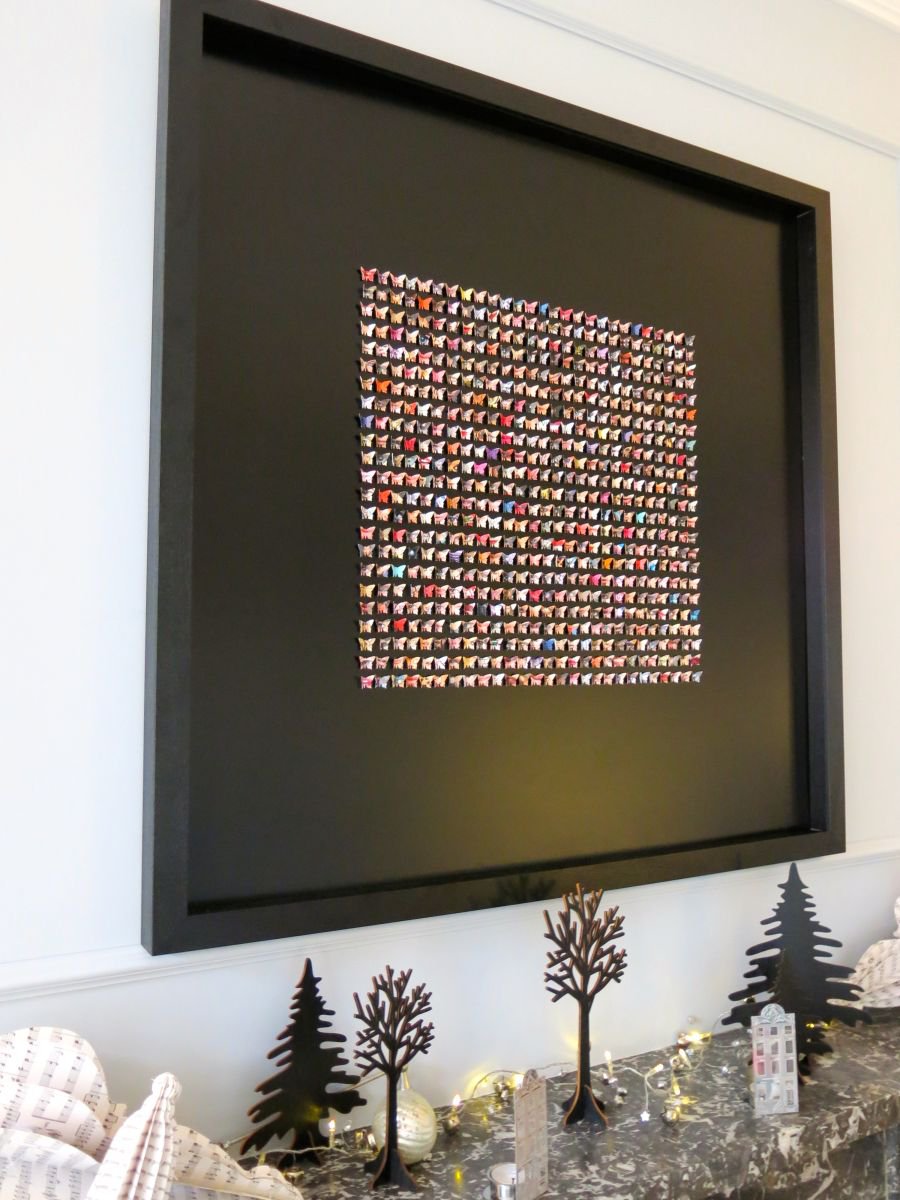 Photorealistic Abstract Relief By Lorna Doyan, 38 X 38", Dirty Little Butterflies, Original Artwork