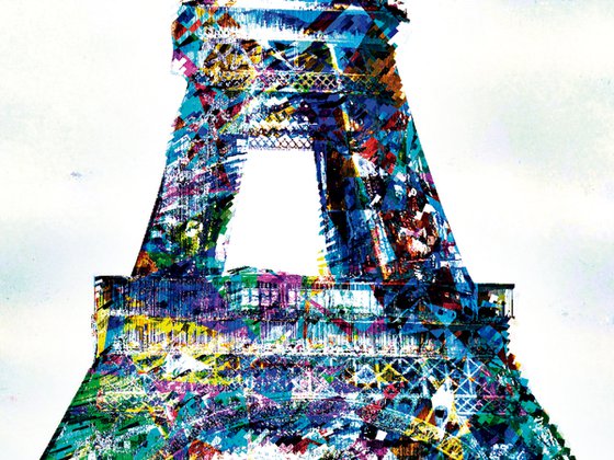 Bosquejos parisinos, Eiffel Tower/XL large original artwork