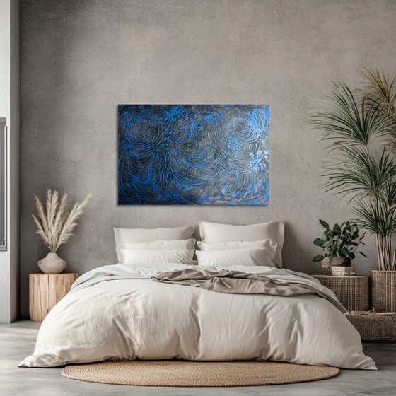 Blue waves 80x120x2 cm