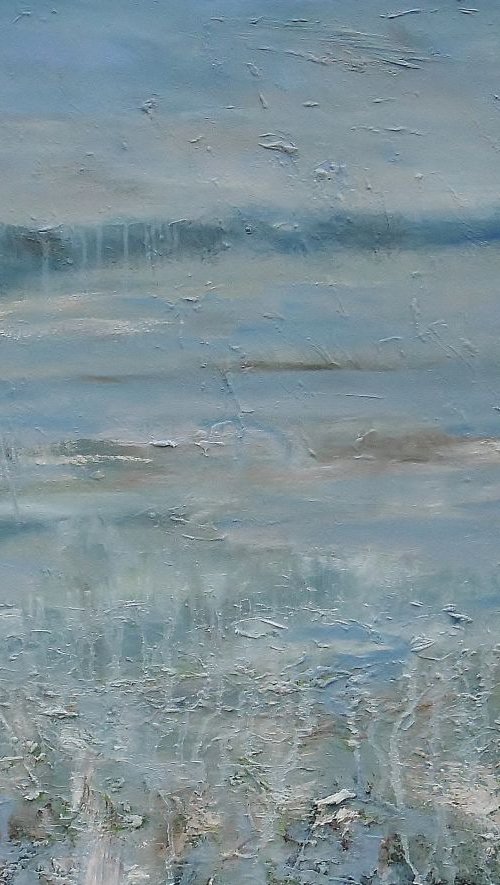 'Blue Dawn, Deep Winter' Large Abstract by Nikki Wheeler