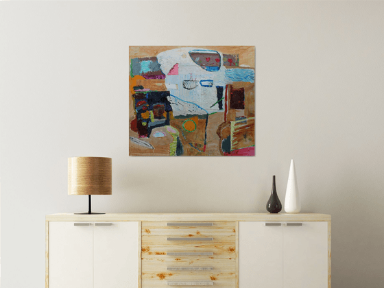 Composition with a white center